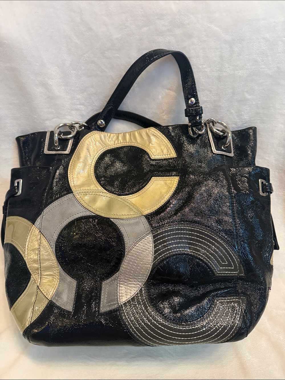 Coach Peyton Inlaid C Tote - Picture 6 of 11